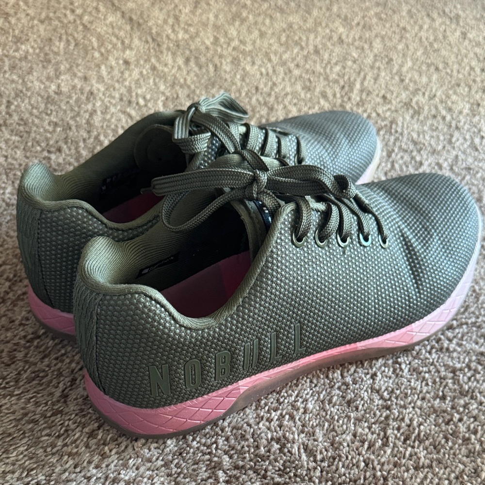 NOBULL Women's Green and Pink Sneakers